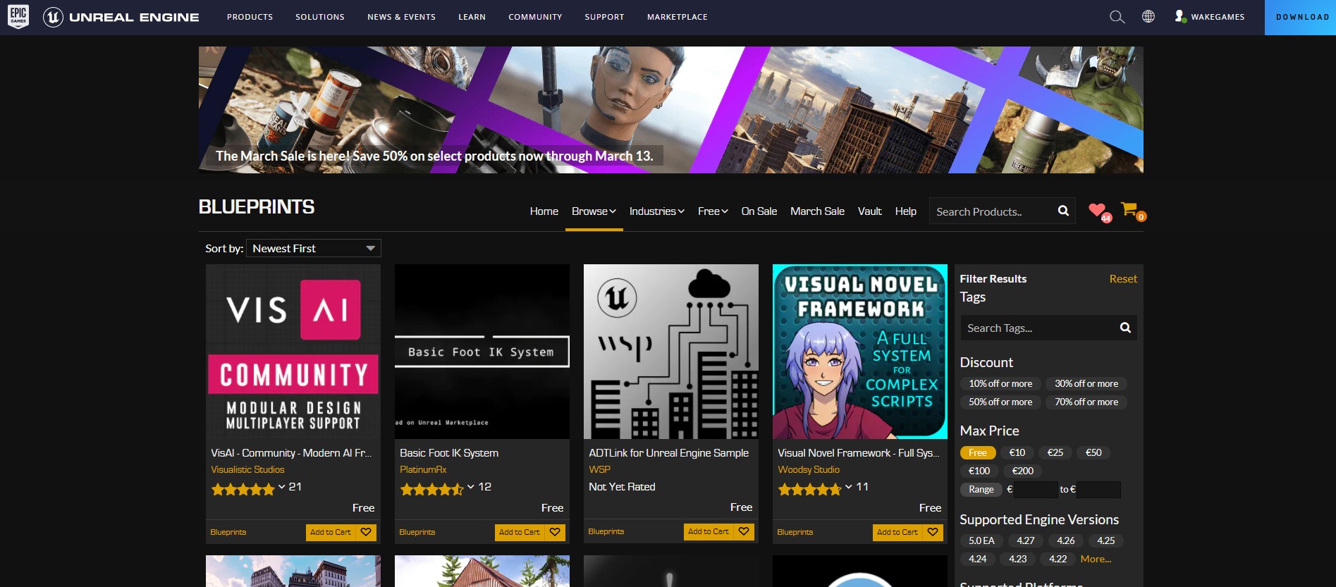 Unreal Engine Marketplace Bundle 1 Март 2023