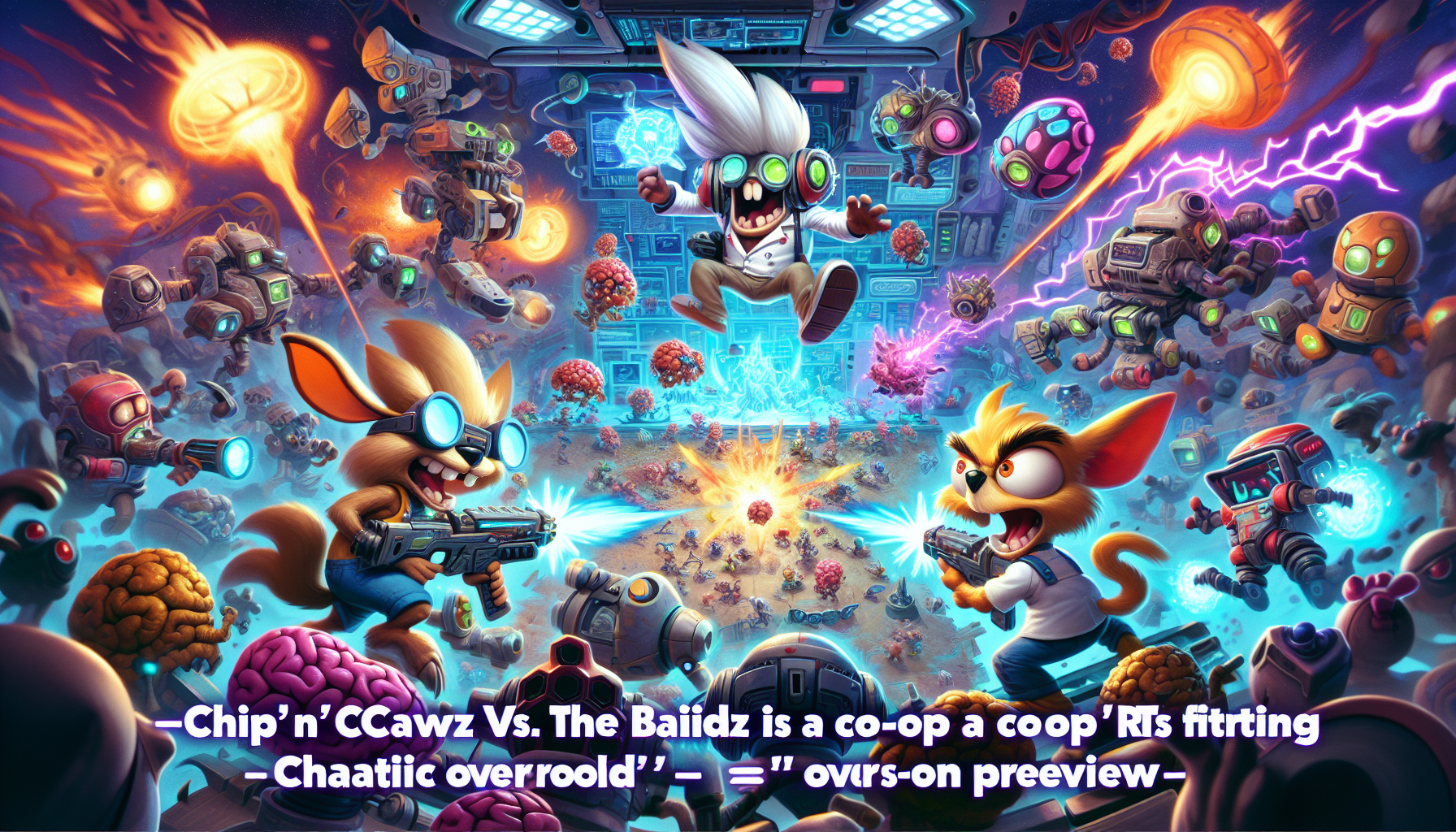 Chip ‘N Clawz vs. The Brainioids: A Co-op RTS Explodes with Overcooked-Style Mayhem in Hands-On Preview