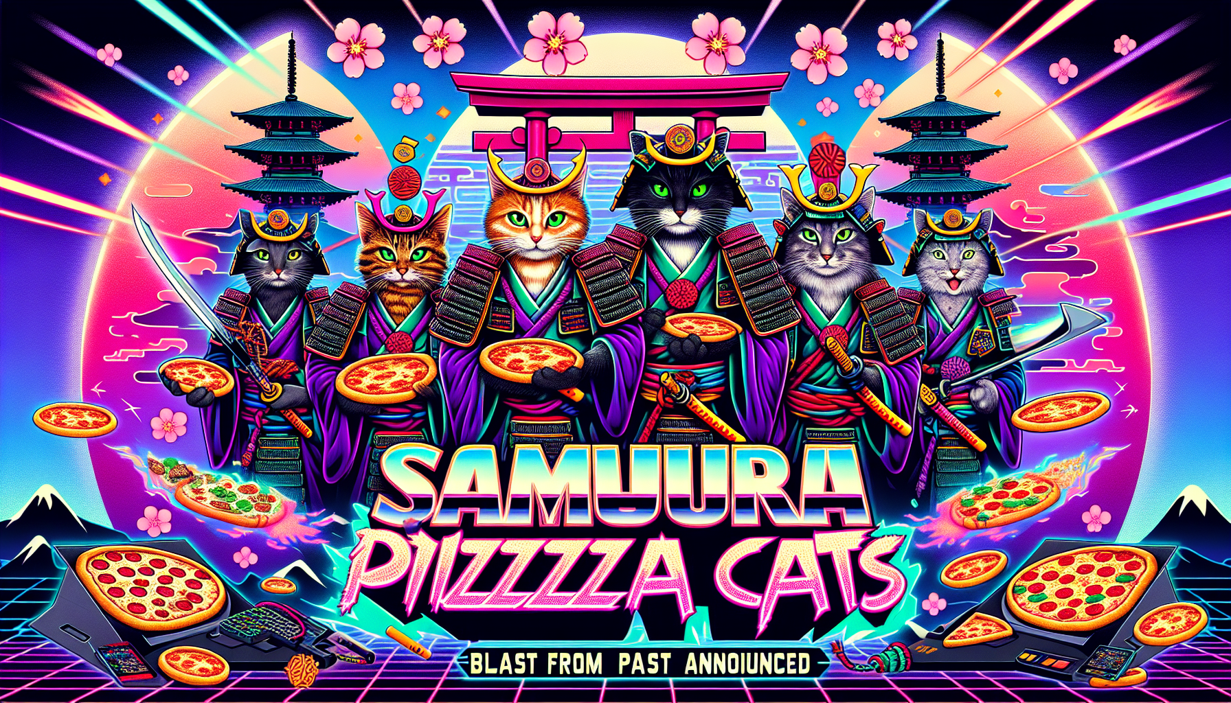 Samurai Pizza Cats: Blast From the Past Game Announced for All Major Platforms - Celebrate 35 Years of Iconic Anime Adventure